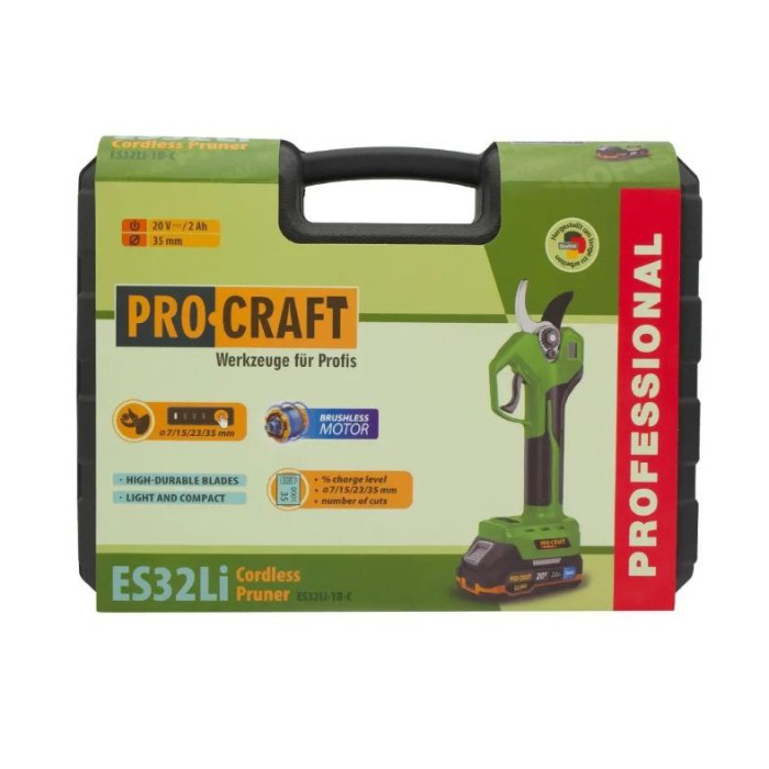 Акумуляторний секатор Procraft ES32Li (з 1 акб)