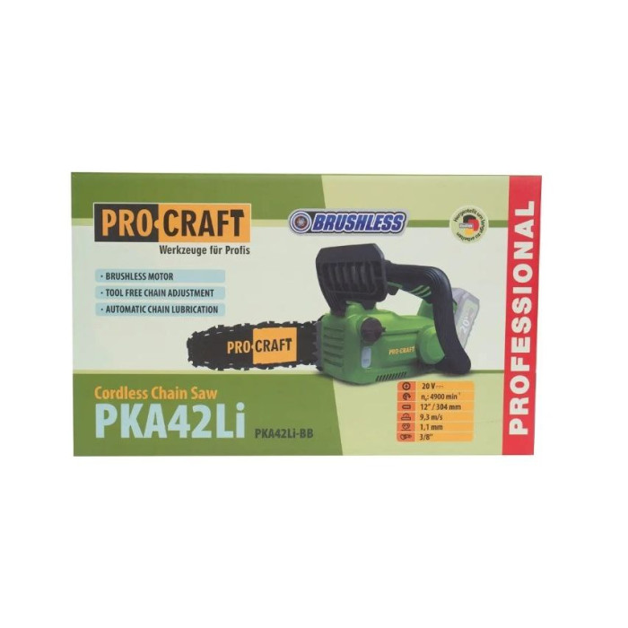 Акумуляторна ланцюгова пила Procraft PKA42Li (без АКБ та ЗП)