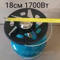 Газовий пальник для польських (Євро) балонів Nurgaz з антипригарним покриттям 1700 Вт 18 см