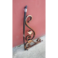 Ковані боковини для козирка 0.8м (з листочками)