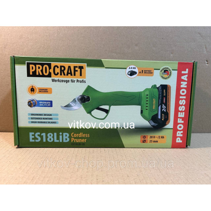 Акумуляторний секатор Procraft ES18LiB