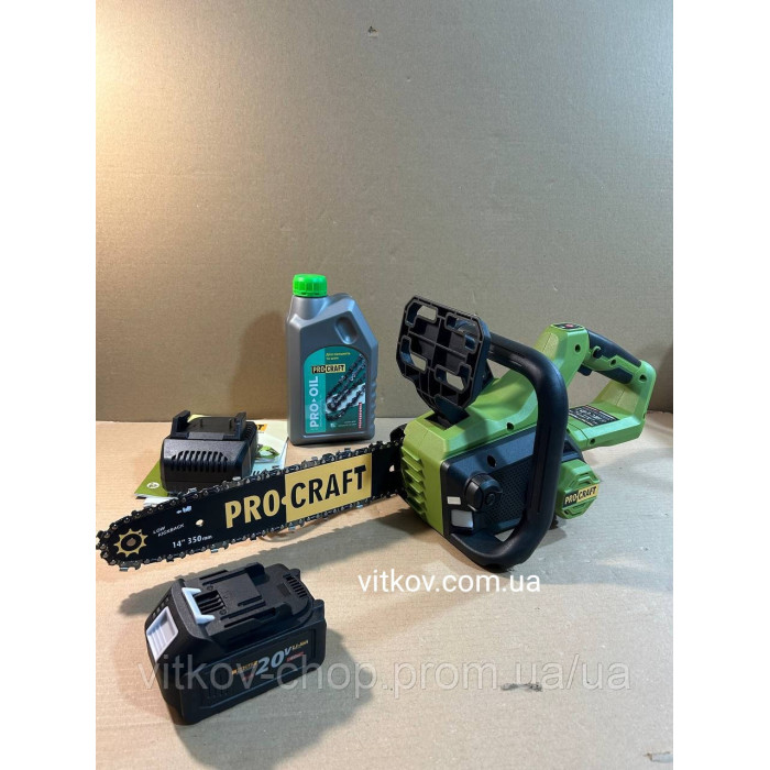 Акумуляторна пила Procraft PKA60 АКБ 4а і ЗП) + ПОДАРУНОК Олива садова пила , пила для дерев