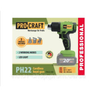 Акумуляторний фен промисловий Procraft PH22 (без акб та зп)