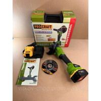 Безщіткова акумуляторна болгарка  PWA216 (2 АКБ 4а ЗП Кейс)