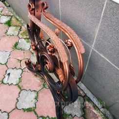 Ковані боковини для лавки (роза декор)
