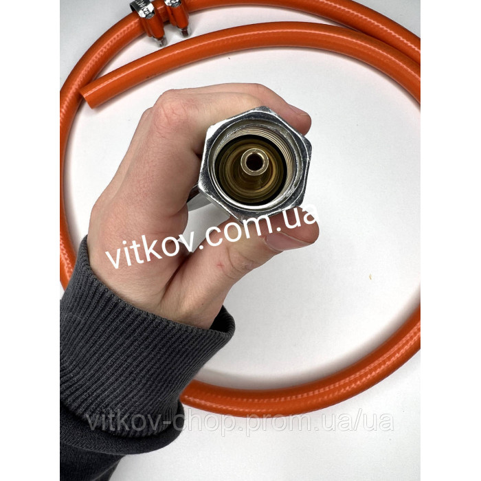 Газовий редуктор Bradas для побутових балонів до 11 кг + Газовий Шланг 1 м + 2 хомути для кріплення