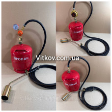 Газовий пальник(горелка) для шмаління курей свиней 50 балон8л редуктор