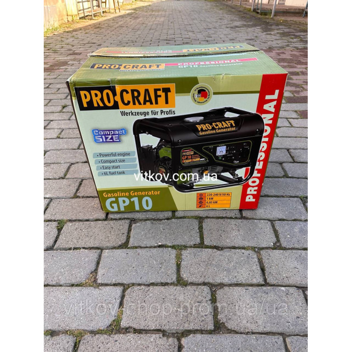 Бензиновий генератор Procraft GP10 1квт