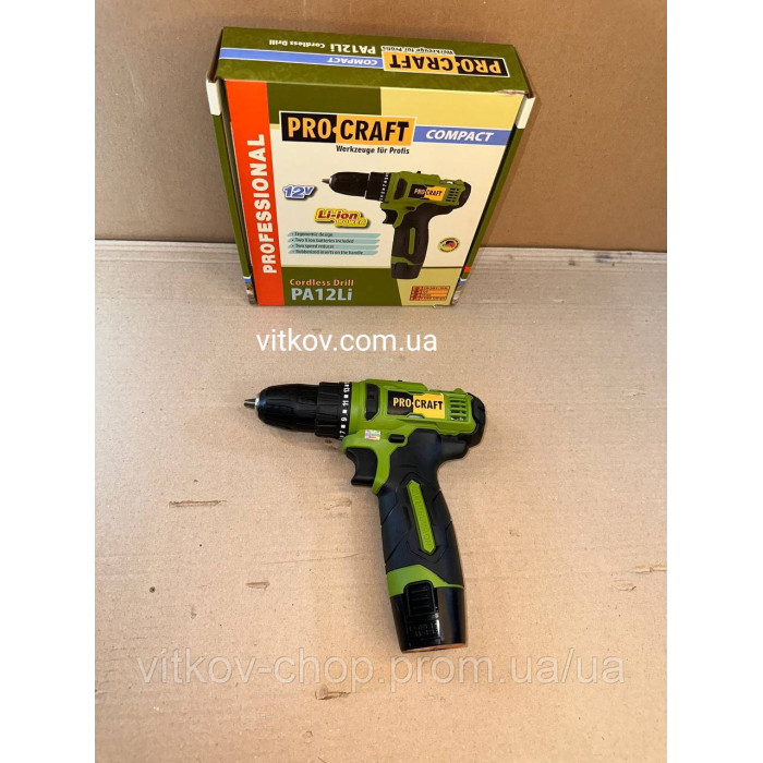 Акумуляторний шуруповерт Procraft PA12Li COMPACT