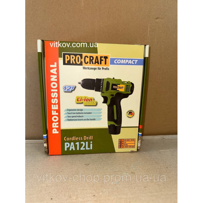 Акумуляторний шуруповерт Procraft PA12Li COMPACT