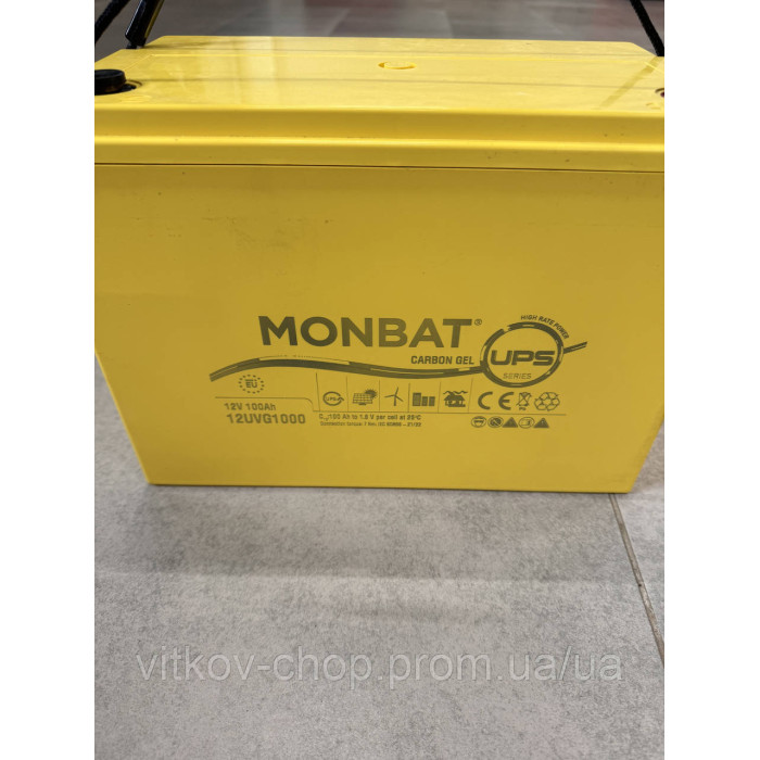 Гелевий акумулятор тяговий Monbat 12UVG1000 12V100Ah