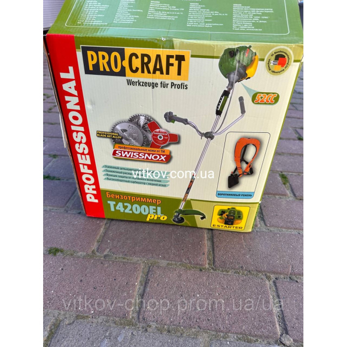 Мотокоса Procraft T4200EL Electro Starter (бензокоса/тример/кущоріз/коса бензинова)