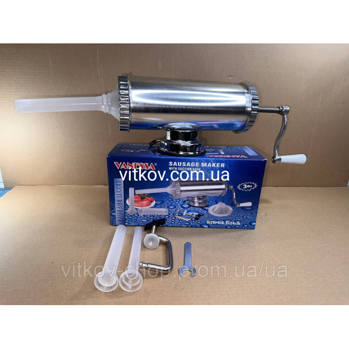 Шприц ковбасний горизонтальний 1.5 кг, Vanessa 1.5 кг
Шприц для ковбас, Ковбасниця Vanessa 1.5кг Шприц ковбасний горизонтальний 1.5 кг, Vanessa 1.5 кг
Шприц для ковбас, Ковбасниця Vanessa 1.5кг